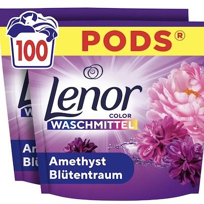 🧺👃🏻 Lenor Pods Amethyst Blütentraum Waschmittel (100 WL) für 22€ (statt 32€)