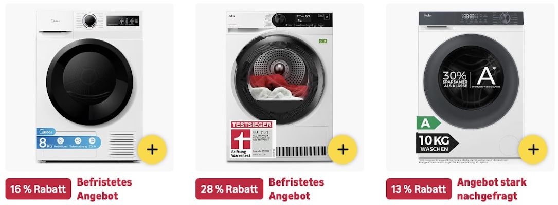 🔝🧺 Amazon: Waschmaschinen & Trockner mit bis zu -28% Sale z.B. 17kg Waschmaschine für 749€ (statt 829€) 🔝🧺 Amazon: Waschmaschinen & Trockner mit bis zu 28% Sale z.B. 17kg Waschmaschine für 749€ (statt 829€)