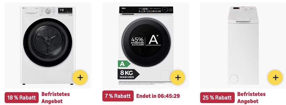 🔝🧺 Amazon: Waschmaschinen & Trockner mit bis zu -28% Sale z.B. 17kg Waschmaschine für 749€ (statt 829€) 🔝🧺 Amazon: Waschmaschinen & Trockner mit bis zu 28% Sale z.B. 17kg Waschmaschine für 749€ (statt 829€)