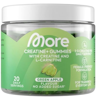 🍏 60 MORE Creatine+ Gummies Green Apple für 19,94€ (statt 30€)