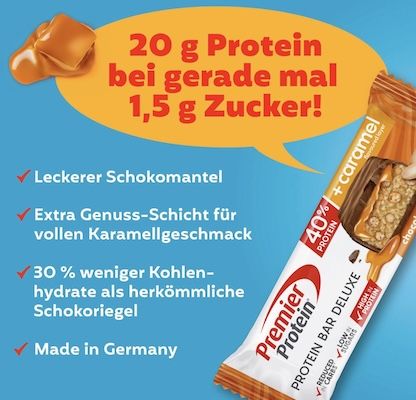 💪🏻🤤 12x 50g Premier Protein Chocolate Peanut Butter für 11,70€ (statt 18€)