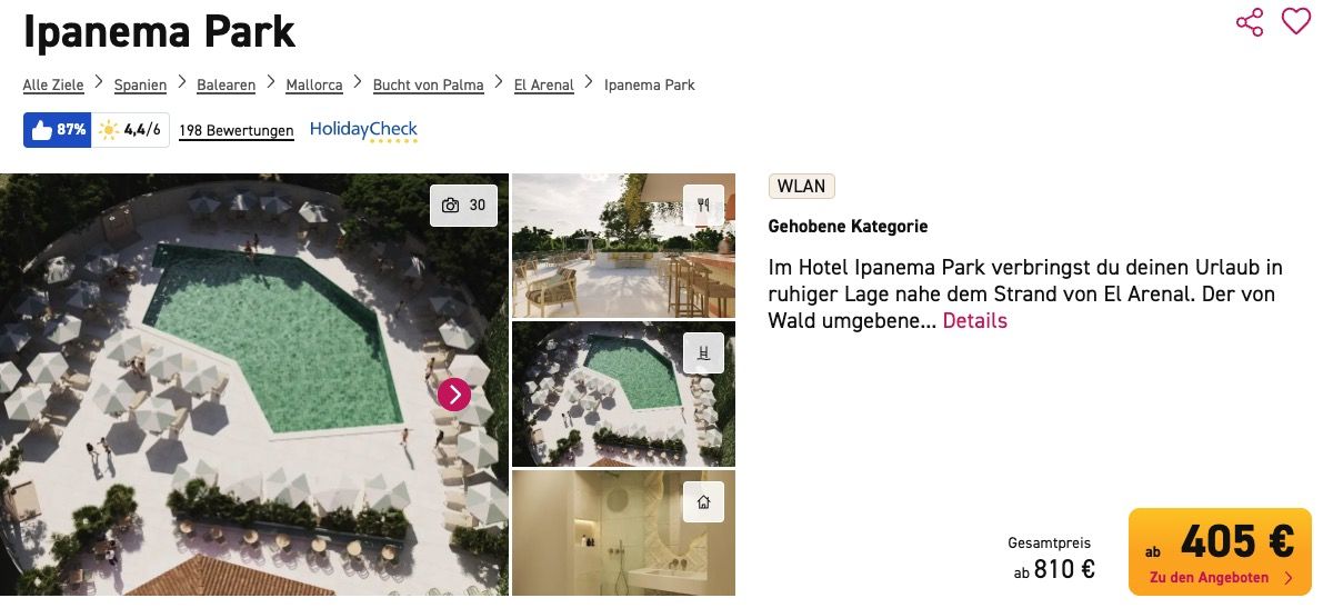 🏖️ Ipanema Park El Arenal 🍻 inkl. Übernachtungen mit Frühstück & Flügen 🎉 ab 405€ p.P. 🏖️ Ipanema Park El Arenal 🍻 inkl. Übernachtungen mit Frühstück & Flügen 🎉 ab 405€ p.P.
