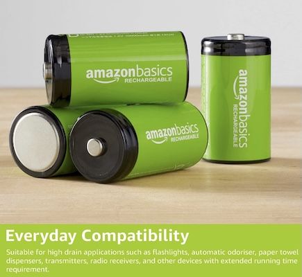 🪫🔋 4x Amazon Basics NiMH-Akkus Typ D (Monozellen) für 16,87€ (statt 25€) 🪫🔋 4x Amazon Basics NiMH Akkus Typ D (Monozellen) für 16,87€ (statt 25€)