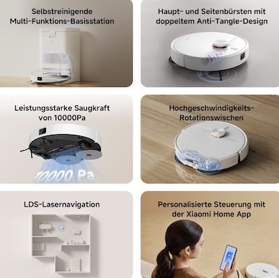 🦾 XIAOMI H50 Saugroboter mit Wischfunktion & 10.000 Pa für 286€ (statt 315€)