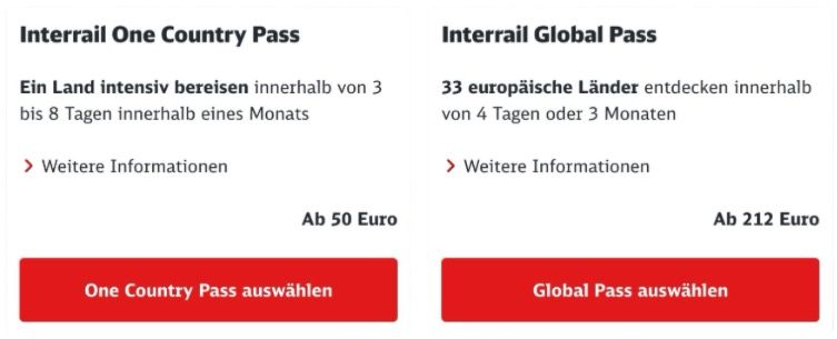 🚂💨 Bahn Interrail Promotion: Spare bis zu 50% ➡️ z.B. One Country Pass ab 50€ 🚂💨 Bahn Interrail Promotion: Spare bis zu 50% ➡️ z.B. One Country Pass ab 50€