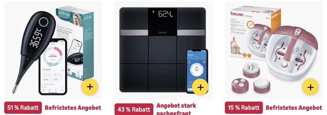 🤗 Amazon: Beurer Sale mit bis zu -65% z.B. Körperfettwaage für 20€ (statt 30€) 🤗 Amazon: Beurer Sale mit bis zu 65% z.B. Körperfettwaage für 20€ (statt 30€)