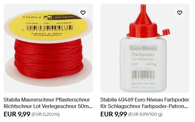 👷‍♂️ 3 für 1 Sale: Stabila Bandmaß, Maurerschnur sowie Farbpuder & Farbpatrone für Schlagschnur für je 9,99€ (statt 20€) 👷‍♂️ 3 für 1 Sale: Stabila Bandmaß, Maurerschnur sowie Farbpuder & Farbpatrone für Schlagschnur für je 9,99€ (statt 20€)