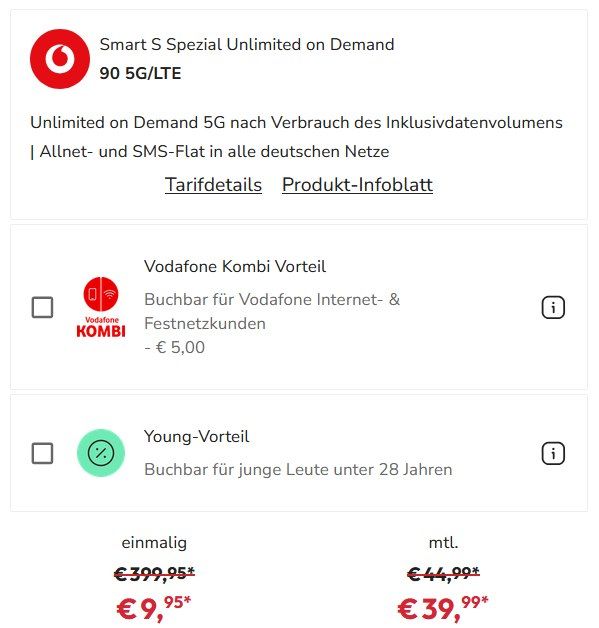 📱 Samsung Galaxy Z Flip 8 256GB für 9,95€ + Vodafone Unlimited für 39,99€ mtl. + 120€ Bonus