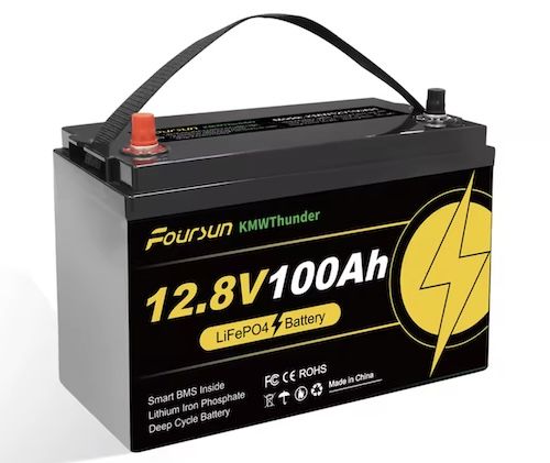 🔋 Foursun 12V 100Ah LiFePO4 Akku mit Niedertemperatur BMS Schutz für 121,27€ (statt 180€)
