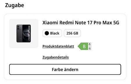 🤯 Schnell sein? 📱 2x Xiaomi Redmi Note 17 Pro Max + 2x o2 Allnet 150GB für zusammen 39,98€ mtl.