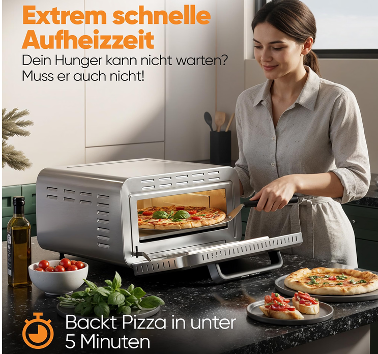 ♨️🍕 ProfiCook 501323 elektrischer 400° Pizzaofen für 99€ (statt 131€)