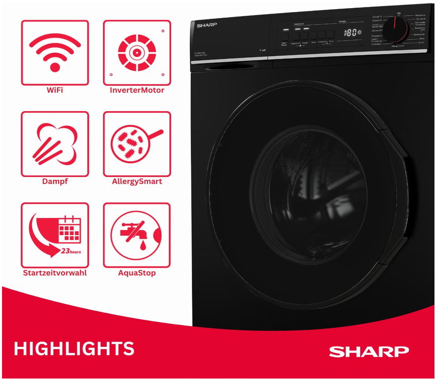 💦🚰 SHARP ES-PRO014 Waschmaschine 10 kg / 1.400 U/min App. für 351,89€ (statt 419€) 💦🚰 SHARP ES PRO014 Waschmaschine 10 kg / 1.400 U/min App. für 351,89€ (statt 419€)