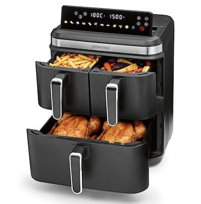 😮 3 Körbe?! 🍟 GOURMETmaxx Heißluft-Fritteuse mit 3.000W für 108,44€ (statt 135€)