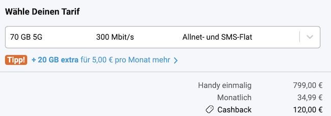 🍏 Apple iPhone 18 Pro (256GB) für 799€ + Vodafone Allnet 70GB für 34,99€ mtl. + 120€ Bonus