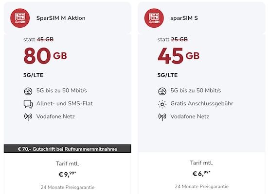 📱 Vodafone Allnet-Flat mit 45GB 5G für nur 6,99€ mtl. + 0€ AG 📱 Vodafone Allnet Flat mit 45GB 5G für nur 6,99€ mtl. + 0€ AG