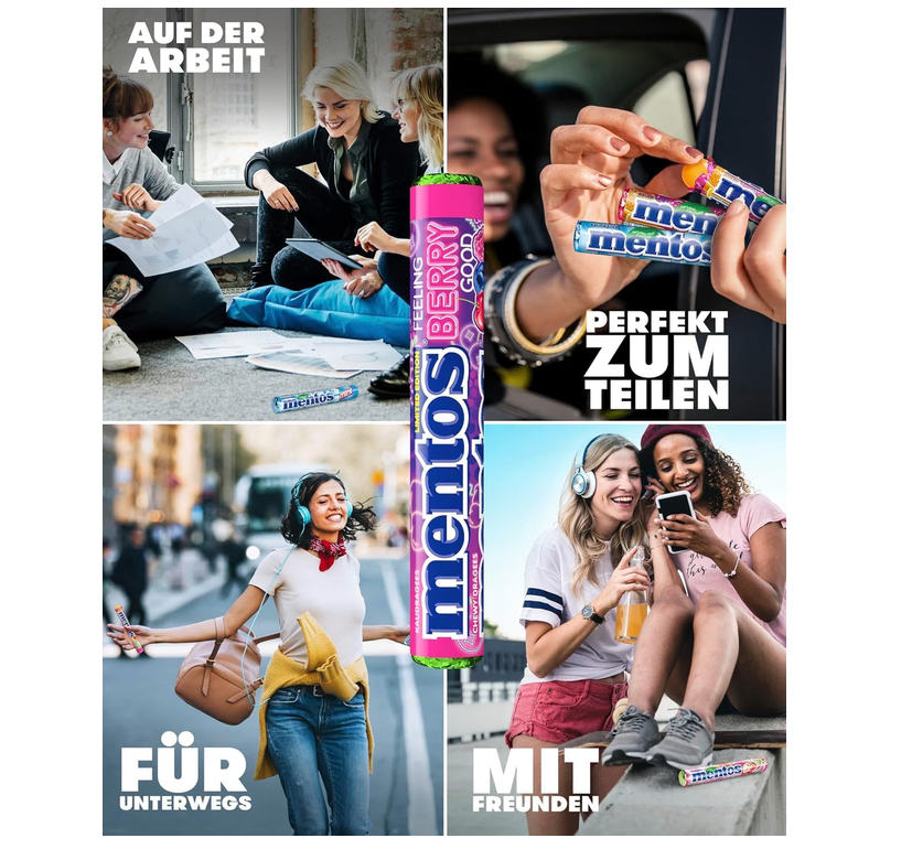 🍬 40 Rollen Mentos Feeling Berry Good Limited Edition Kaubonbons 1,5 kg ‼️ für 14,78€ (statt 28€) 🍬 40 Rollen Mentos Feeling Berry Good Limited Edition Kaubonbons 1,5 kg ‼️ für 14,78€ (statt 28€)