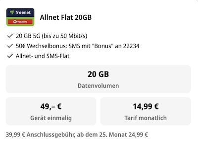 đ„ Eff. gratis đ± Samsung Galaxy S26 FE fĂŒr 49⏠+ Vodafone 20GB fĂŒr 14,99⏠mtl. + 50⏠Bonus đ„ Eff. gratis đ± Samsung Galaxy S26 FE fĂŒr 49⏠+ Vodafone 20GB fĂŒr 14,99⏠mtl. + 50⏠Bonus