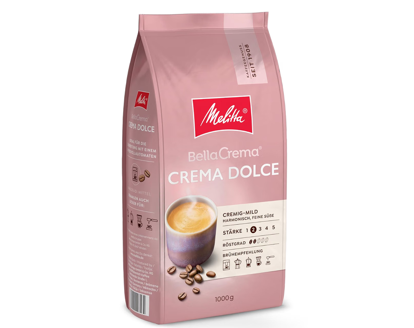 1kg ☕ Melitta BellaCrema Crema Dolce ganze Bohne für 11,58€ (statt 20€)