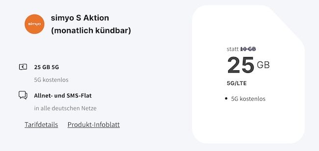 KRASS! 🧨 3 Monate simyo Allnet +25GB komplett KOSTENLOS ➡️ danach bei Bedarf 6,99€ mtl. KRASS! 🧨 3 Monate simyo Allnet +25GB komplett KOSTENLOS ➡️ danach bei Bedarf 6,99€ mtl.