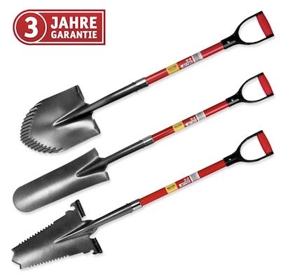 ⚒️ WALTER 3 Spezialspaten-Set: Gartenspaten, Drainagespaten und Wurzelspaten für 39,90€ (statt 60€)