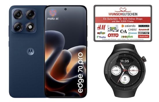 🤯 KRASS 🔥 Motorola Edge 70 Pro + Moto Watch nur 1€ + Vodafone Allnet 50GB 19,99€ mtl. + 100€ Bonus