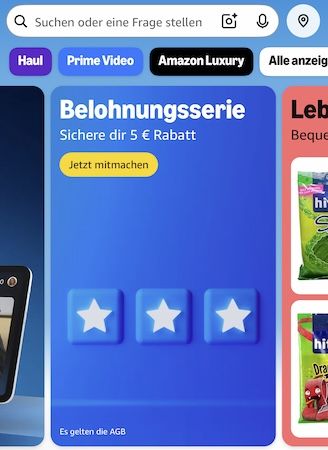 💰 Amazon Prime: 5€ Gutschein ab nur 15€ MBW schnell verdienen 💰 Amazon Prime: 5€ Gutschein ab nur 15€ MBW schnell verdienen