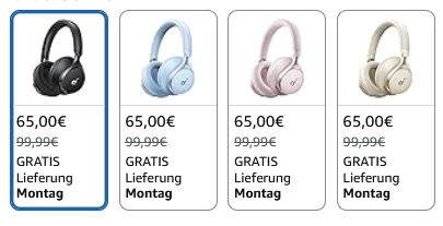 🎧 Soundcore by Anker Space One Wireless Kopfhörer mit ANC ➡️ für 65€ (statt 99€) 🎧 Soundcore by Anker Space One Wireless Kopfhörer mit ANC ➡️ für 65€ (statt 99€)