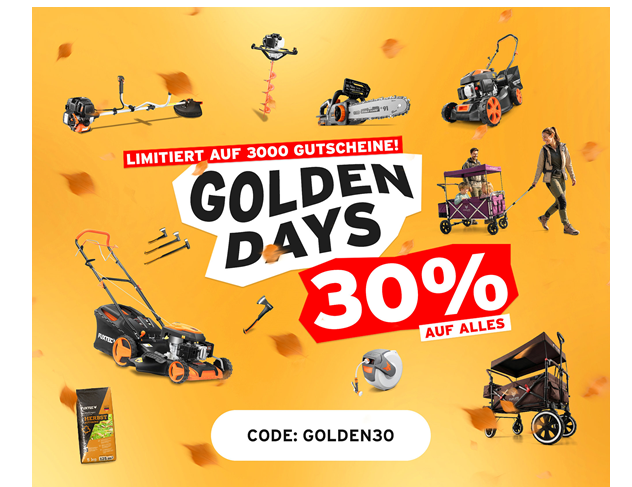 👩‍🌾 Fuxtec Golden Days: 30% Rabatt auf (fast) ALLES – z.B. FX-CT700 Bollerwagen für 145,20€ (statt 214€)