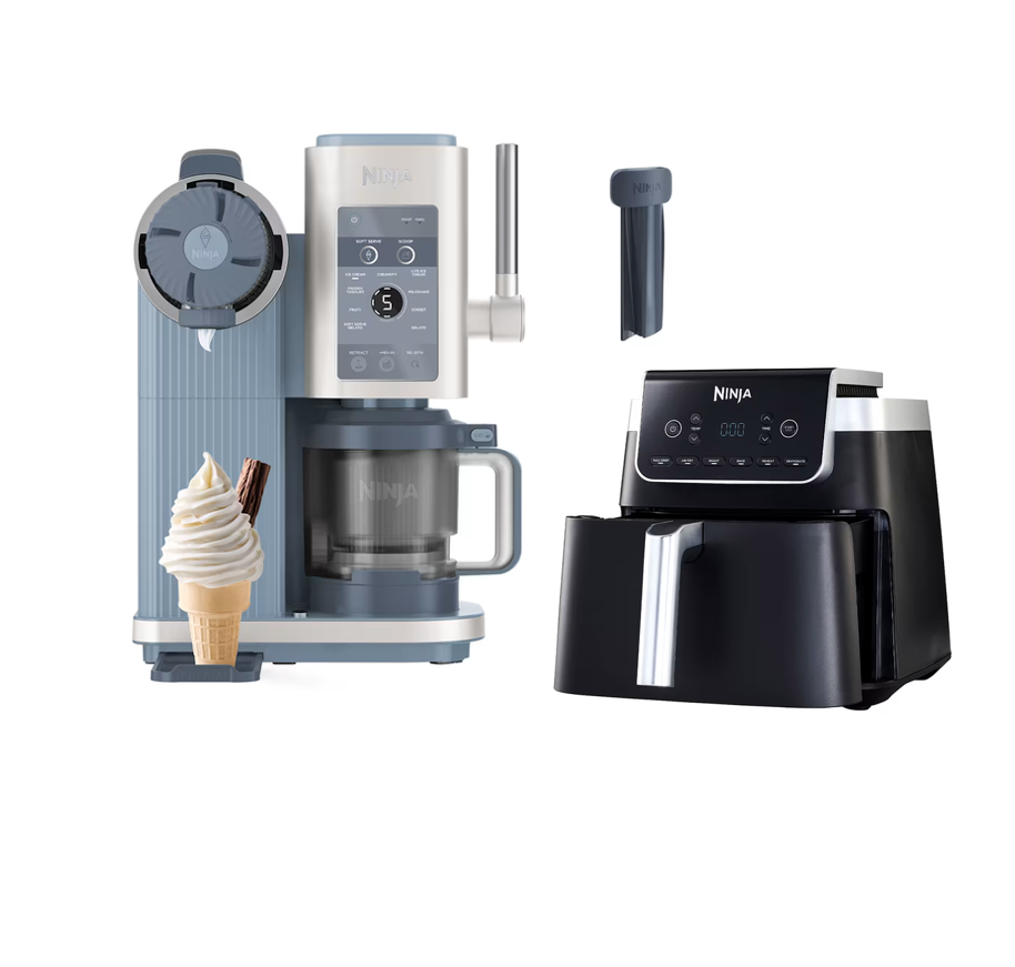 🍦 Ninja CREAMi Scoop & Swirl Eismaschine & Heißluftfritteuse Max Pro 6,2 L für 349,99€ 💥 (statt 464€)