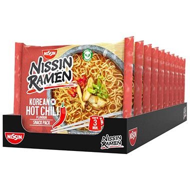 🍜 10er Pack Nissin Ramen Korean Hot Chili ab 5,69€ (statt 8€)