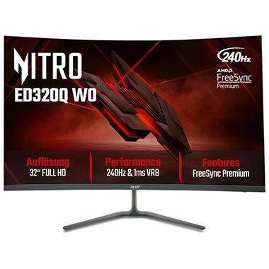 🖥️ Acer Nitro ED320QW0 32″ FHD Gaming Monitor mit 240Hz für 117,99€ (statt 142€)