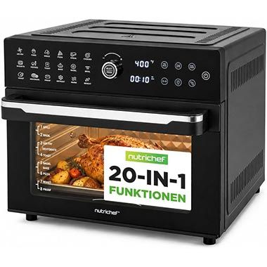 🍗 NutriChef XXL Heißluftfritteuse mit Drehspieß, 30L für 149,59€ (statt 176€)