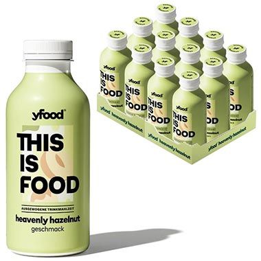 🥛 12er Pack yfood Heavenly Hazelnut Trinkmahlzeit, 500ml ab 36,63€ (statt 51€)