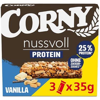 🌰 4 x 3er Pack Corny Nussvoll & Protein Vanilla Nussriegel ab 8,54€ (statt 12€) 🌰 4 x 3er Pack Corny Nussvoll & Protein Vanilla Nussriegel ab 8,54€ (statt 12€)