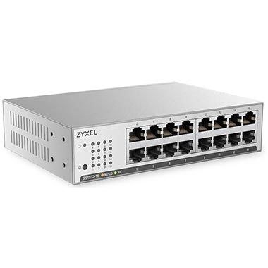 🖥️ Zyxel GS1100-16 Netzwerk Unmanaged 16-Port Gigabit Switch für 47,61€ (statt 55€)