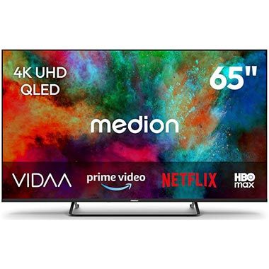 📺 Medion MD 865602 65″ QLED 4K Smart TV mit Dolby Vision HDR für 424,96€ (statt 480€)