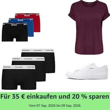 🫰 Amazon: -20% Rabatt ab 35€ Bestellwert auf Mode, Beauty & Haushalt