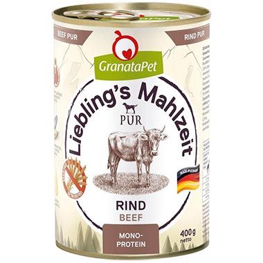 🐶 6 x 400g GranataPet Liebling’s Mahlzeit PUR Rind ab 11,58€ (statt 17€)