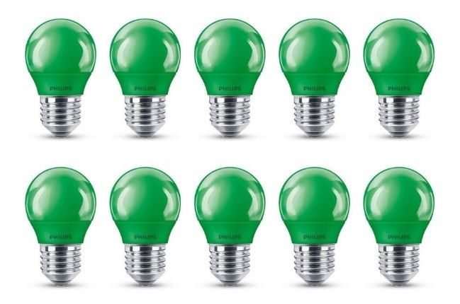 💡 10x Philips LED Lampe (E27) in Tropfenform P45 & Grün für 9,99€ (statt 24€)