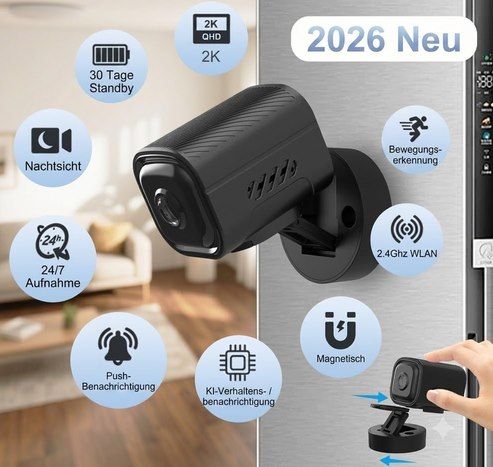 👀 JZDCB Mini Akku-Überwachungskamera mit Bewegungserkennung für 14,99€ (statt 30€) 👀 JZDCB Mini Akku Überwachungskamera mit Bewegungserkennung für 14,99€ (statt 30€)
