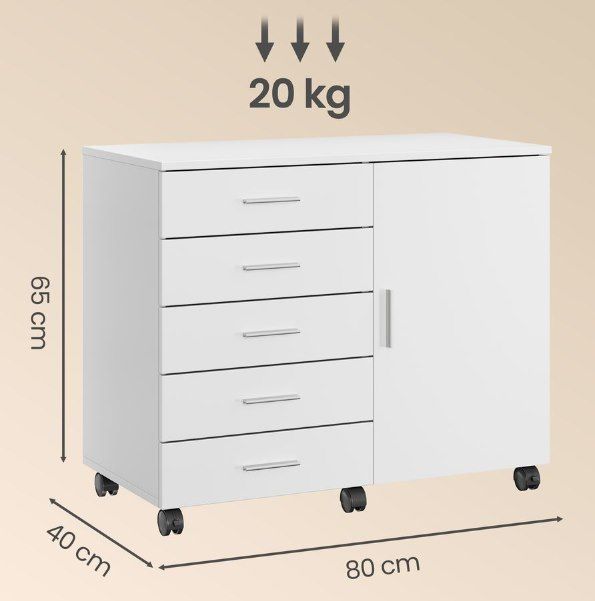 📂 VASAGLE Rollcontainer mit 5 Schubladen für 58,99€ (statt 80€) 📂 VASAGLE Rollcontainer mit 5 Schubladen für 58,99€ (statt 80€)
