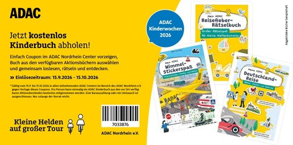 🤔 ADAC Nordrhein e.V.: Kinderbuch kostenlos abholen