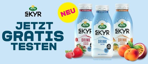 🍓🍑 Arla Skyr Drink gratis ausprobieren 🍓🍑 Arla Skyr Drink gratis ausprobieren