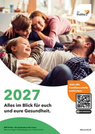 Kostenloser Familienkalender 2027 von der BKK ProVita