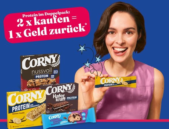 🥜 Corny Protein 2-für-1-Aktion 🥜 Corny Protein 2 für 1 Aktion