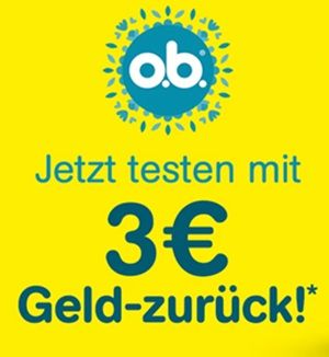 👩  dm: Ein o.b.-Produkt gratis ausprobieren