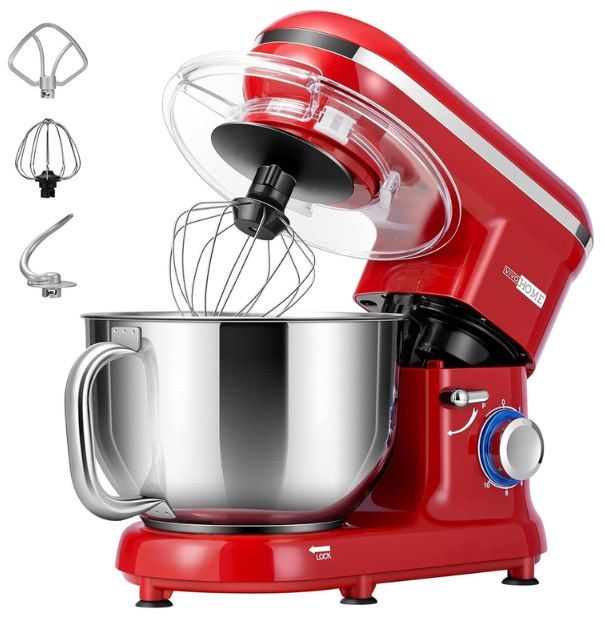 🍰 VIVOHOME 1500W Küchenmaschine mit Edelstahlrührschüssel (5,7L) für 83,99€ (statt 113€)