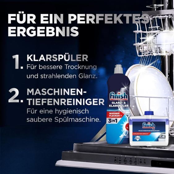 🧼 2 x 80er Pack Finish Ultimate Infinity Shine Spülmaschinentabs für 27€ (statt 34€)