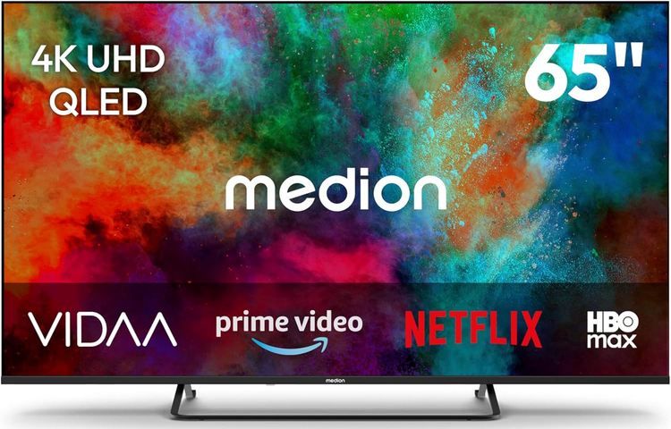 📺 Medion MD 865602 65 📺 Medion MD 865602 65 QLED 4K Smart TV mit Dolby Vision HDR für 424,96€ (statt 480€)