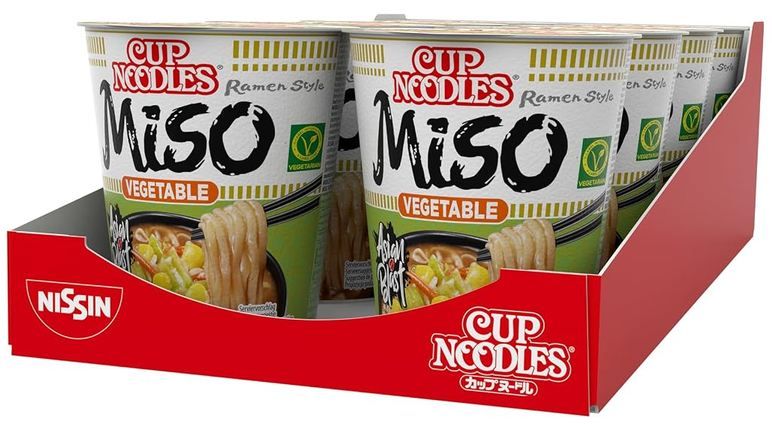 🍜 8er Pack Nissin Cup Veggie Miso Instant Nudeln Japanischer Art ab 7,62€ (statt 12€)